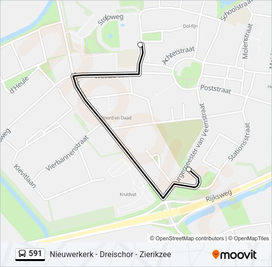 591 Bus Line Map