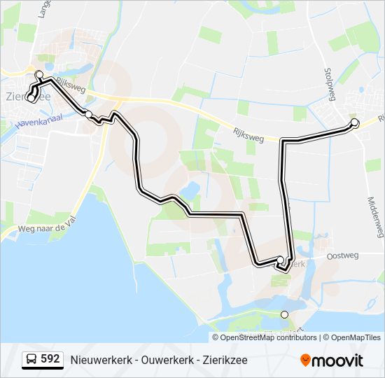 592 Bus Line Map