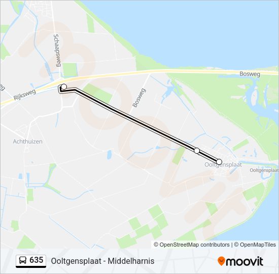 635 Bus Line Map
