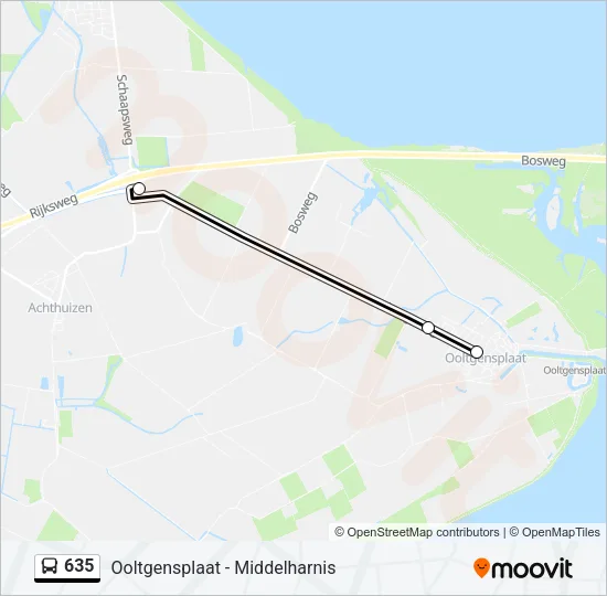 635 Bus Line Map
