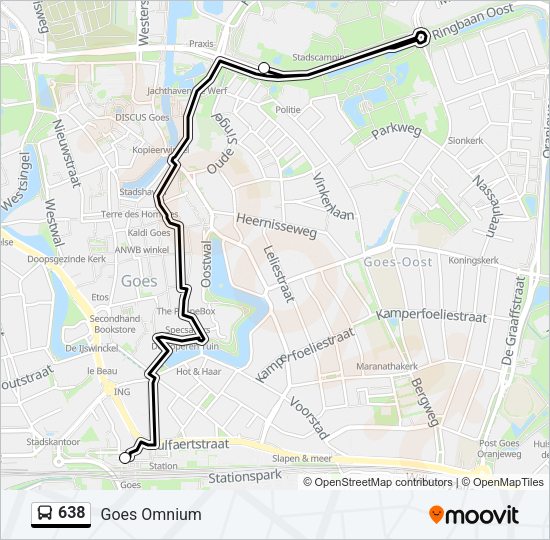 638 Bus Line Map