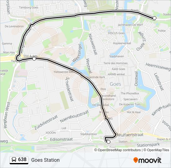 638 Bus Line Map