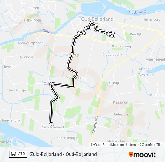 712 Bus Line Map
