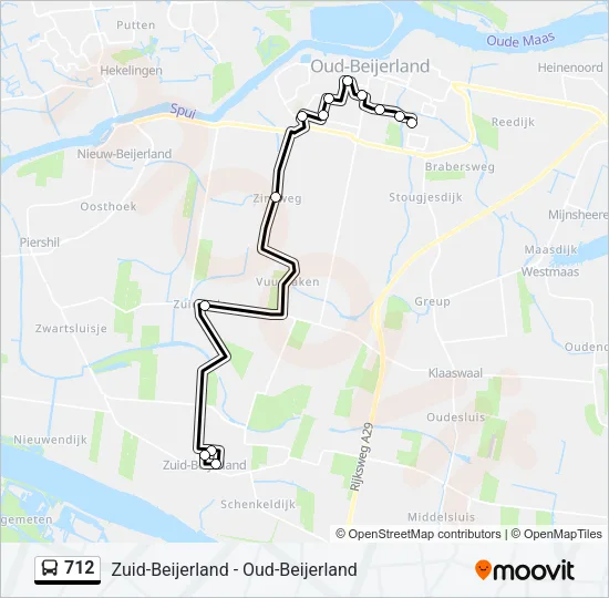 712 Bus Line Map
