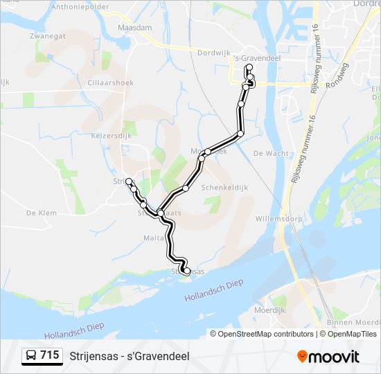 715 Bus Line Map