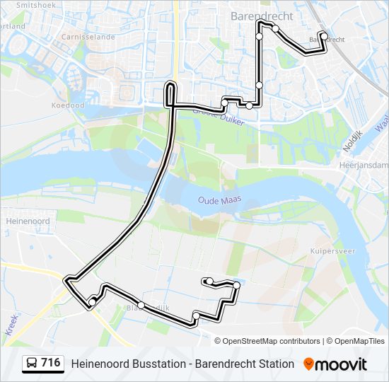 716 Bus Line Map