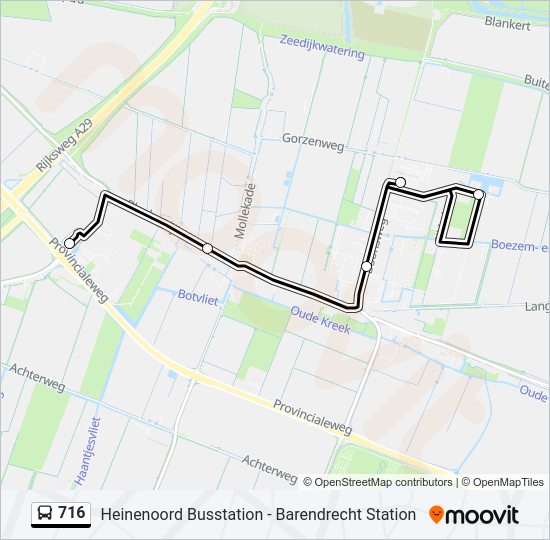 716 Bus Line Map