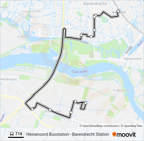 716 Bus Line Map