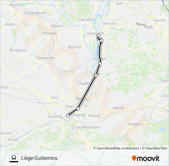STOPBUS I.P.V. TREIN  Line Map