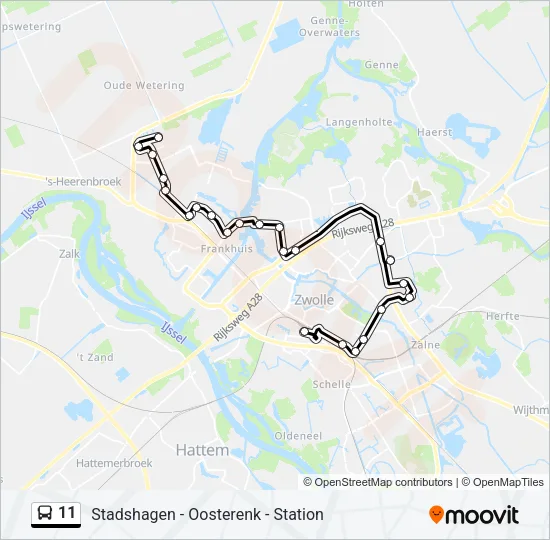 11 Bus Line Map