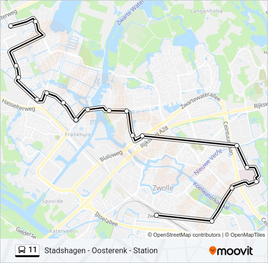 11 Bus Line Map