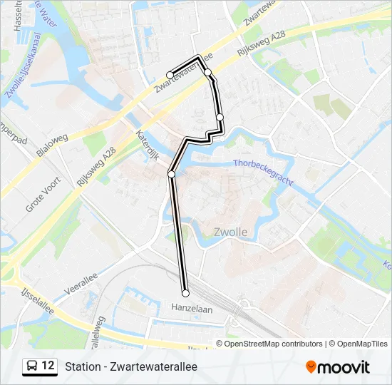 12 Bus Line Map