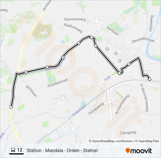 12 Bus Line Map