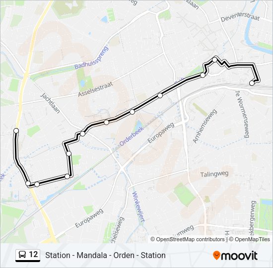 12 Bus Line Map