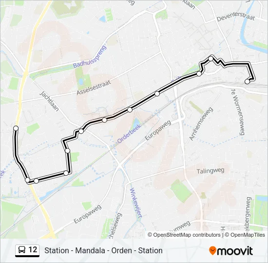 12 Bus Line Map