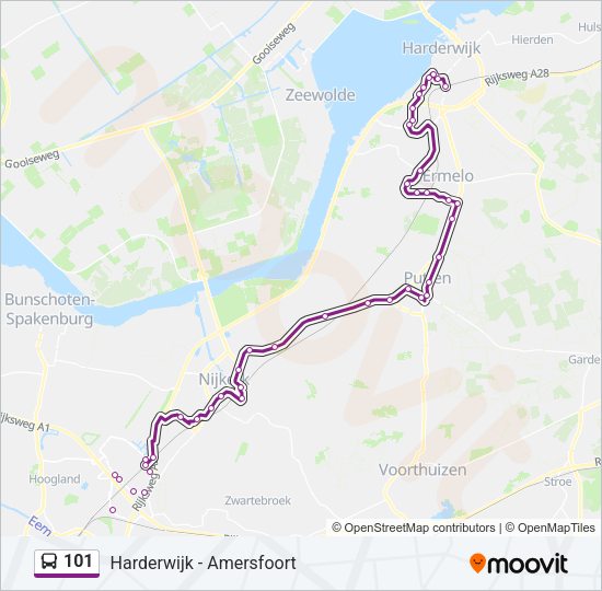 101 Bus Line Map