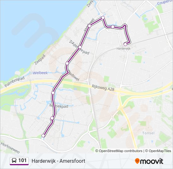 101 Bus Line Map