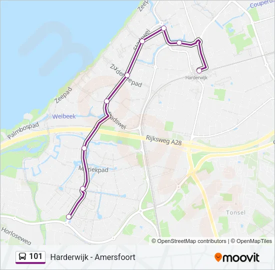 101 Bus Line Map