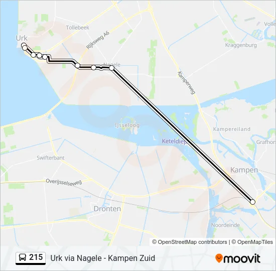 215 Bus Line Map