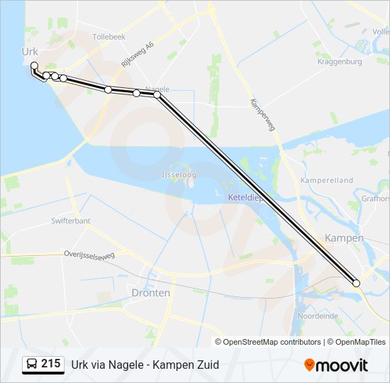 215 Bus Line Map