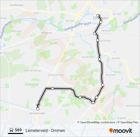 569 Bus Line Map
