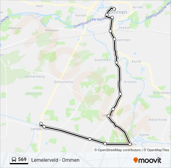 569 Bus Line Map