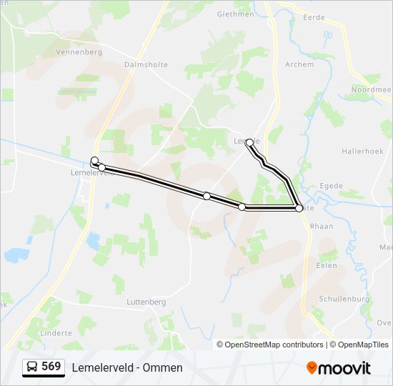 569 Bus Line Map