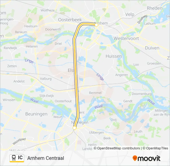 IC Train Line Map
