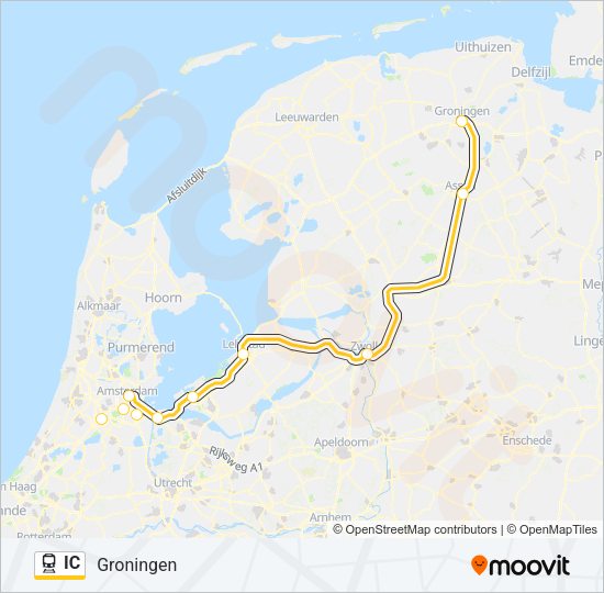 IC Train Line Map