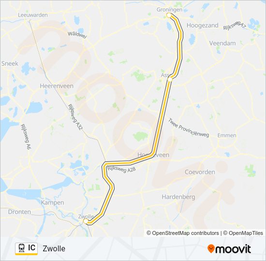 IC Train Line Map