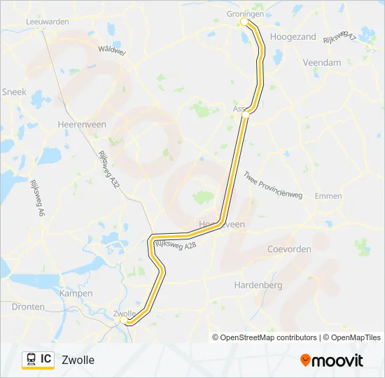 IC Train Line Map