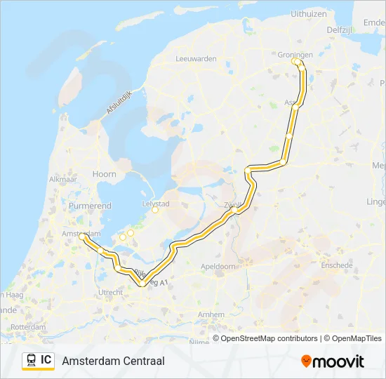 IC Train Line Map