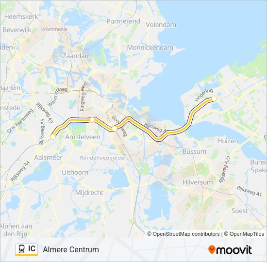 IC Train Line Map