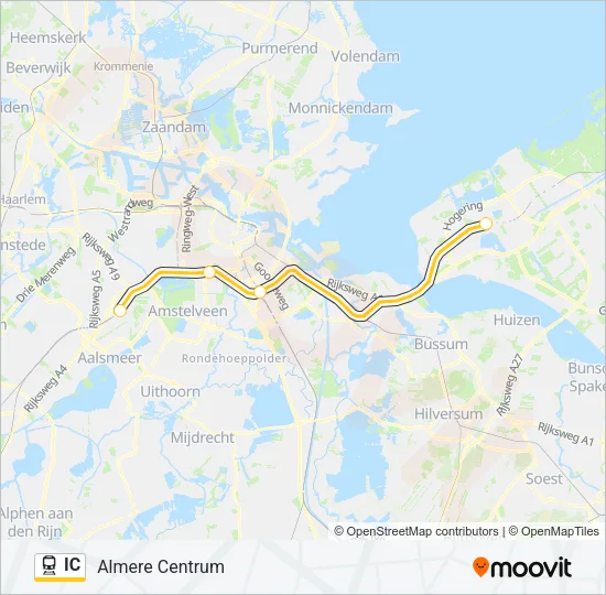 IC Train Line Map