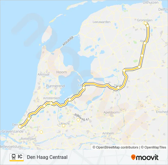 IC Train Line Map