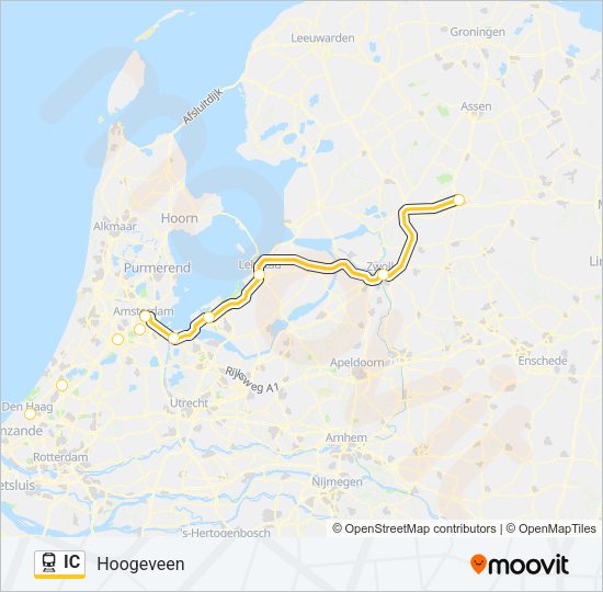 IC Train Line Map