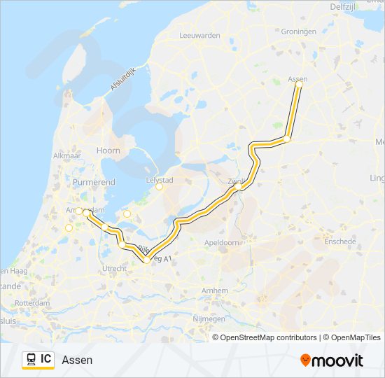 IC Train Line Map