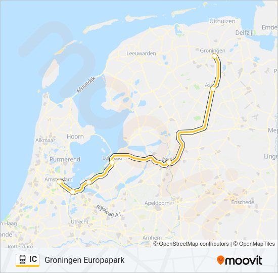 IC Train Line Map