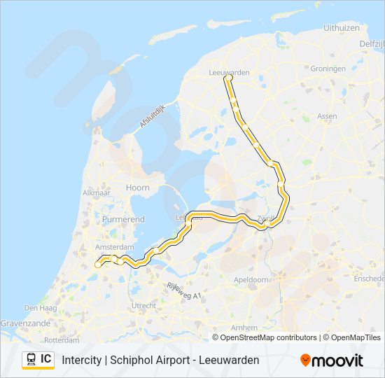 IC Train Line Map