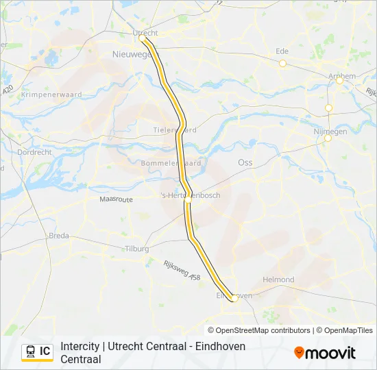 IC Train Line Map