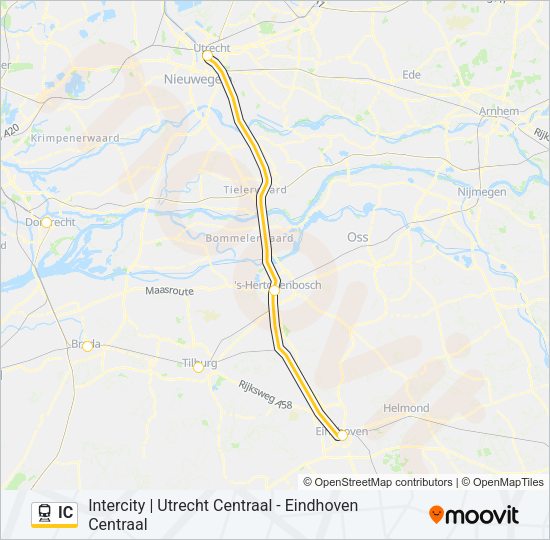 IC Train Line Map