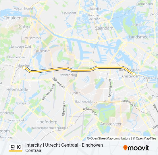 IC Train Line Map