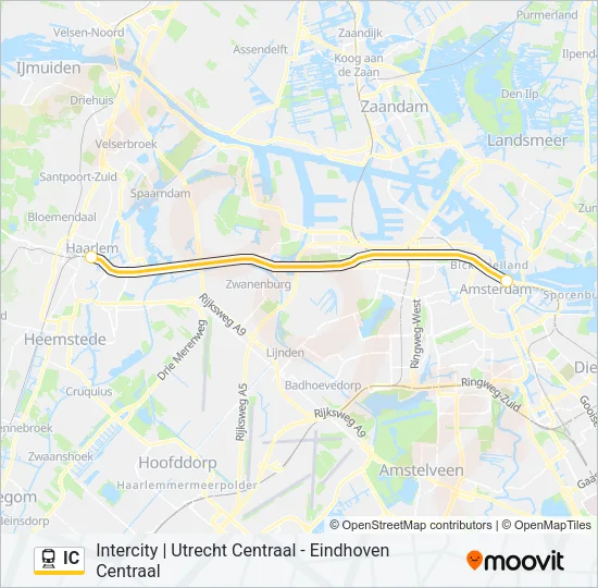 IC Train Line Map