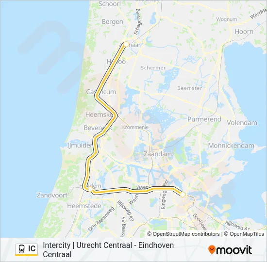 IC Train Line Map