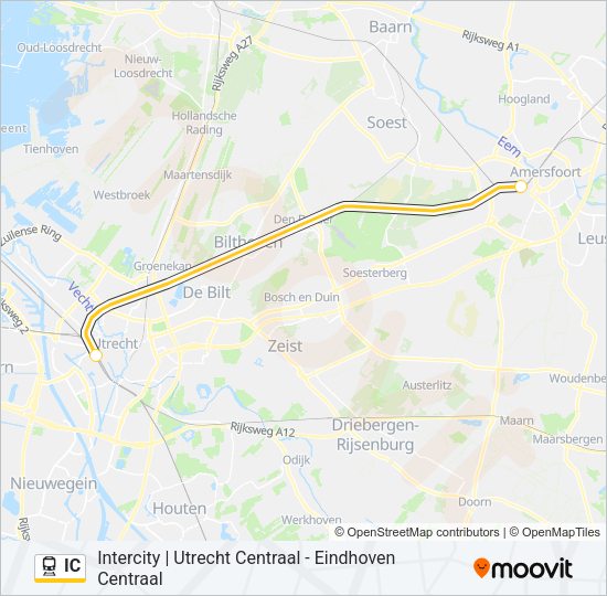 IC Train Line Map