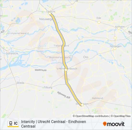 IC Train Line Map