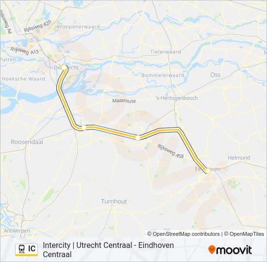 IC Train Line Map