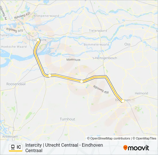 IC Train Line Map