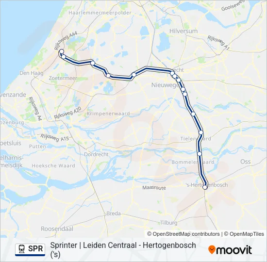 Trein SPR lijnkaart