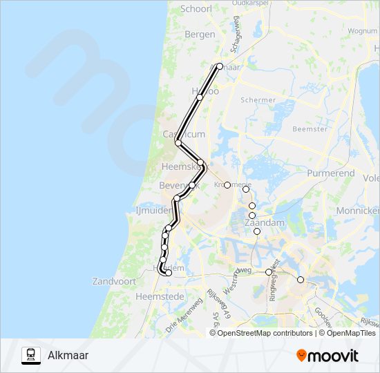 STOPBUS I.P.V. TREIN Train Line Map